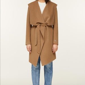 SOIA & KYO SAMIA double-Face Wool Coat With Hood